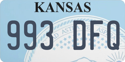 KS license plate 993DFQ