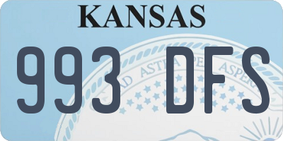 KS license plate 993DFS