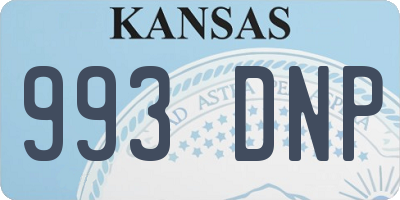 KS license plate 993DNP
