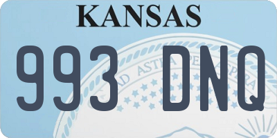 KS license plate 993DNQ
