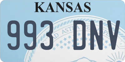 KS license plate 993DNV