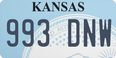 KS license plate 993DNW