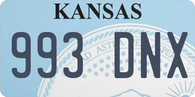 KS license plate 993DNX
