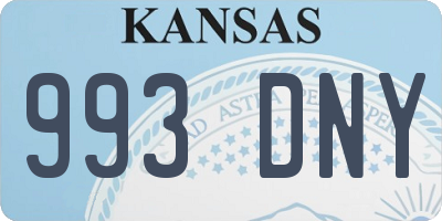 KS license plate 993DNY