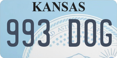 KS license plate 993DOG