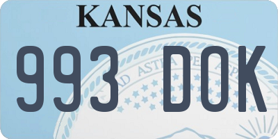 KS license plate 993DOK