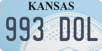 KS license plate 993DOL