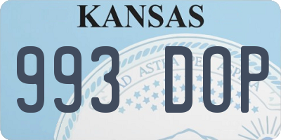 KS license plate 993DOP