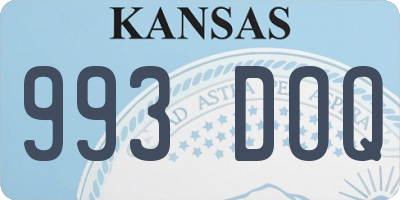 KS license plate 993DOQ