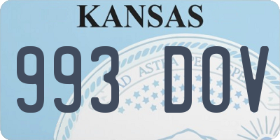KS license plate 993DOV