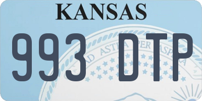 KS license plate 993DTP