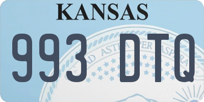 KS license plate 993DTQ