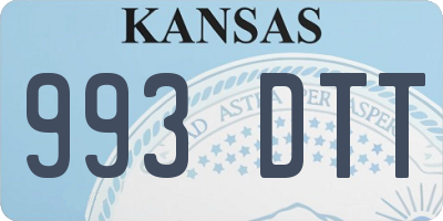 KS license plate 993DTT