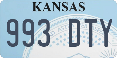 KS license plate 993DTY