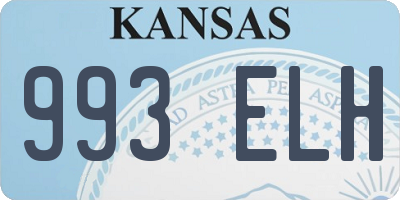 KS license plate 993ELH
