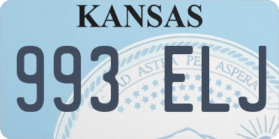 KS license plate 993ELJ