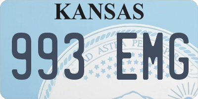 KS license plate 993EMG