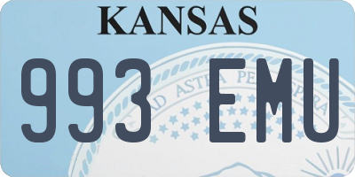 KS license plate 993EMU