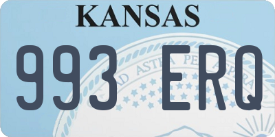 KS license plate 993ERQ