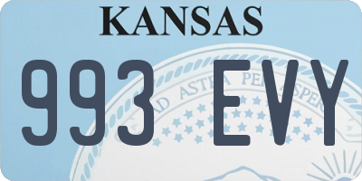 KS license plate 993EVY