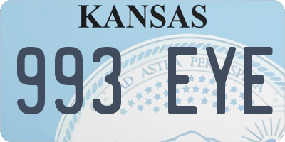 KS license plate 993EYE