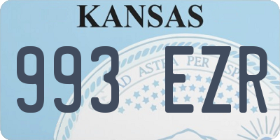 KS license plate 993EZR
