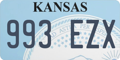 KS license plate 993EZX