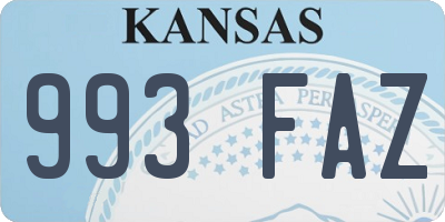 KS license plate 993FAZ