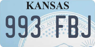 KS license plate 993FBJ