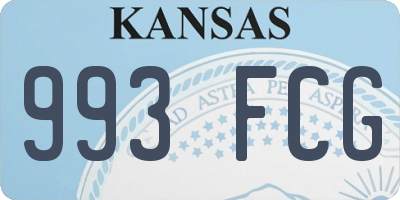 KS license plate 993FCG