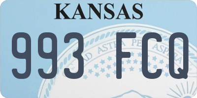 KS license plate 993FCQ
