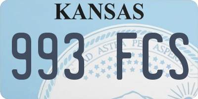 KS license plate 993FCS