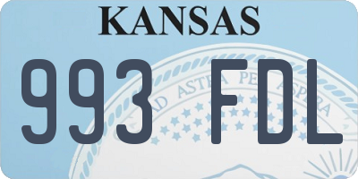 KS license plate 993FDL