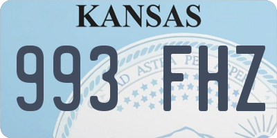 KS license plate 993FHZ