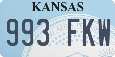KS license plate 993FKW