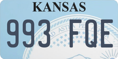KS license plate 993FQE