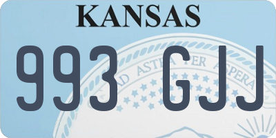 KS license plate 993GJJ
