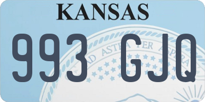 KS license plate 993GJQ