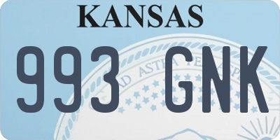 KS license plate 993GNK