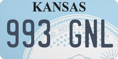 KS license plate 993GNL