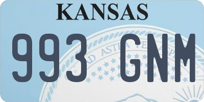 KS license plate 993GNM