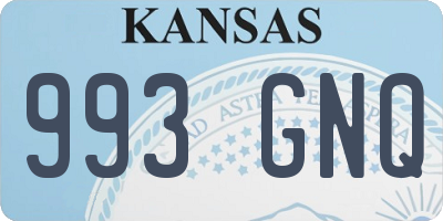 KS license plate 993GNQ