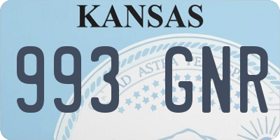 KS license plate 993GNR