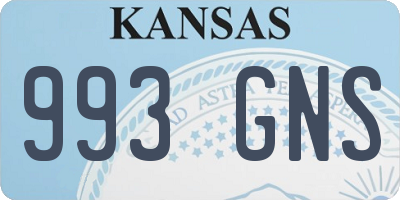 KS license plate 993GNS