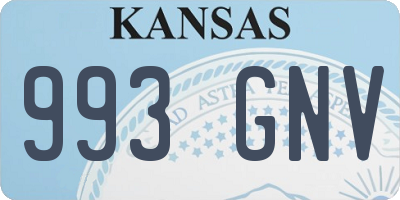 KS license plate 993GNV
