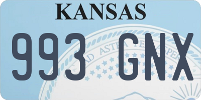 KS license plate 993GNX
