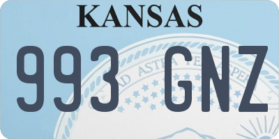 KS license plate 993GNZ