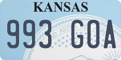 KS license plate 993GOA