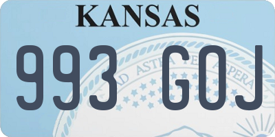 KS license plate 993GOJ