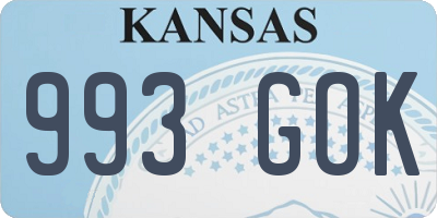 KS license plate 993GOK